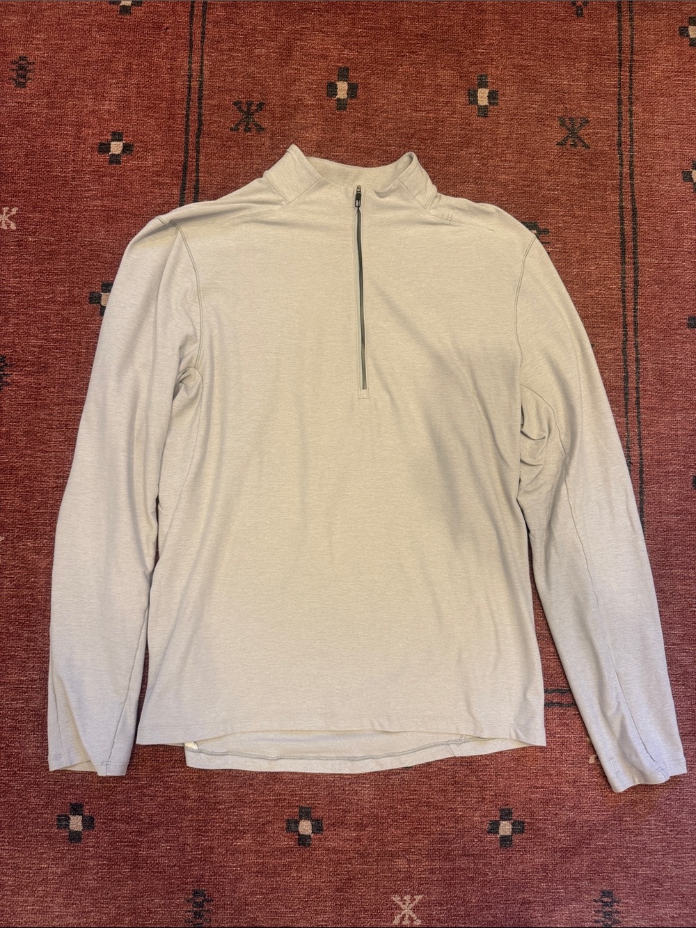 Lululemon Men's Quarter-Zip Sweater Pullover - Light Gray